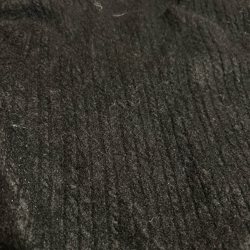 Valerie Stevens black cable knit cashmere sweater size PL Petite Large - Picture 2 of 4